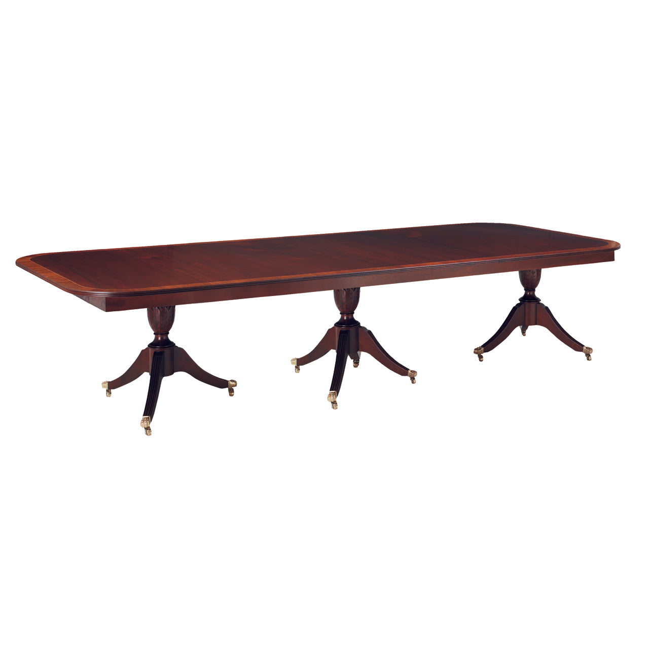 Duncan Phyfe Triple Pedestal Dining Table