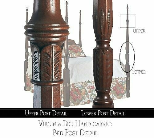Virginia Bed 4" Hand Carved Posts