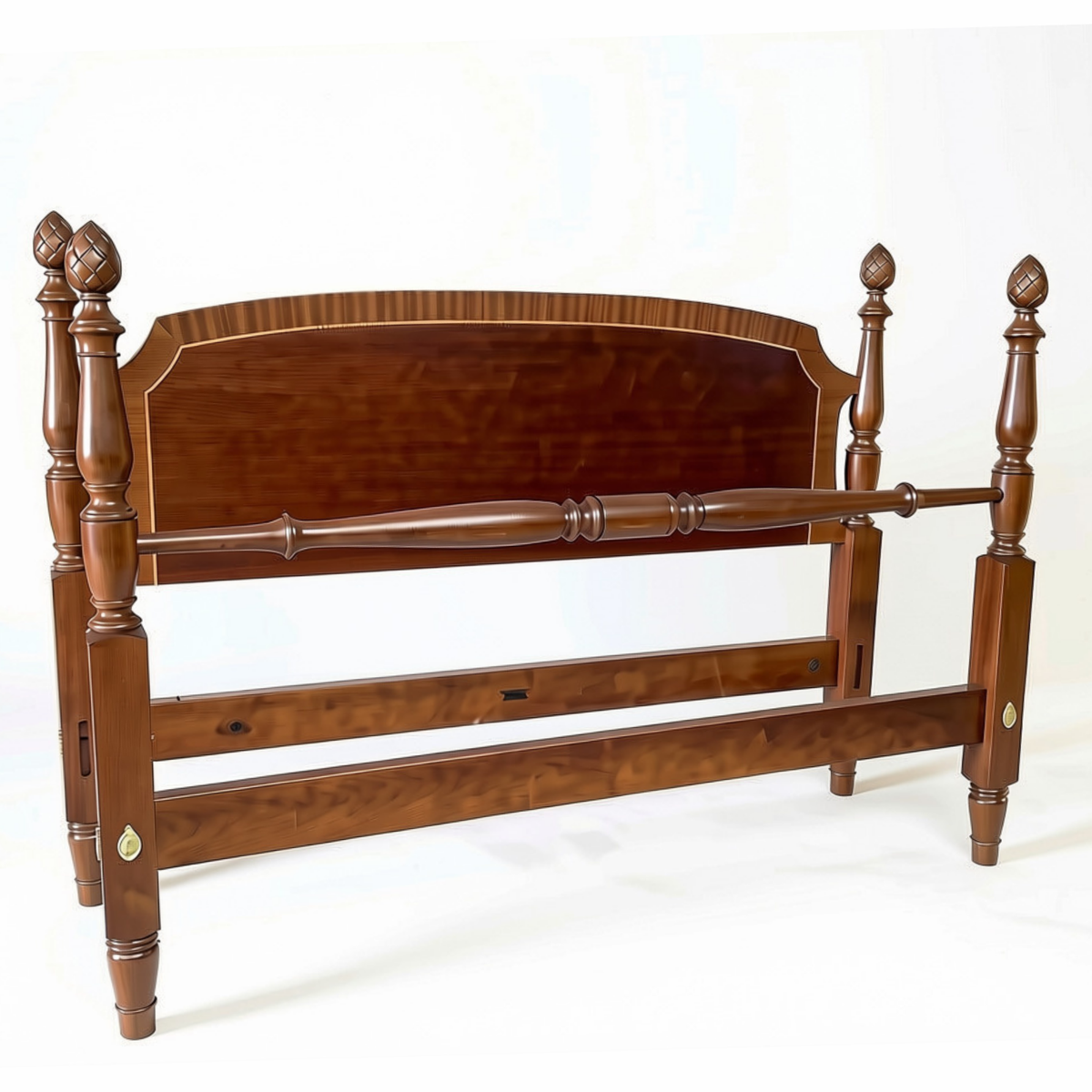 Carved Pineapple Bed 4" Posts