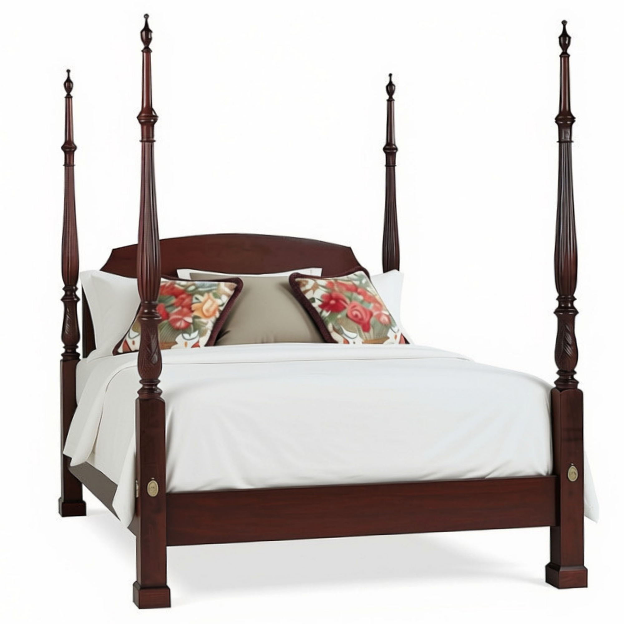 Chippendale Bed 4" Hand Carved Posts