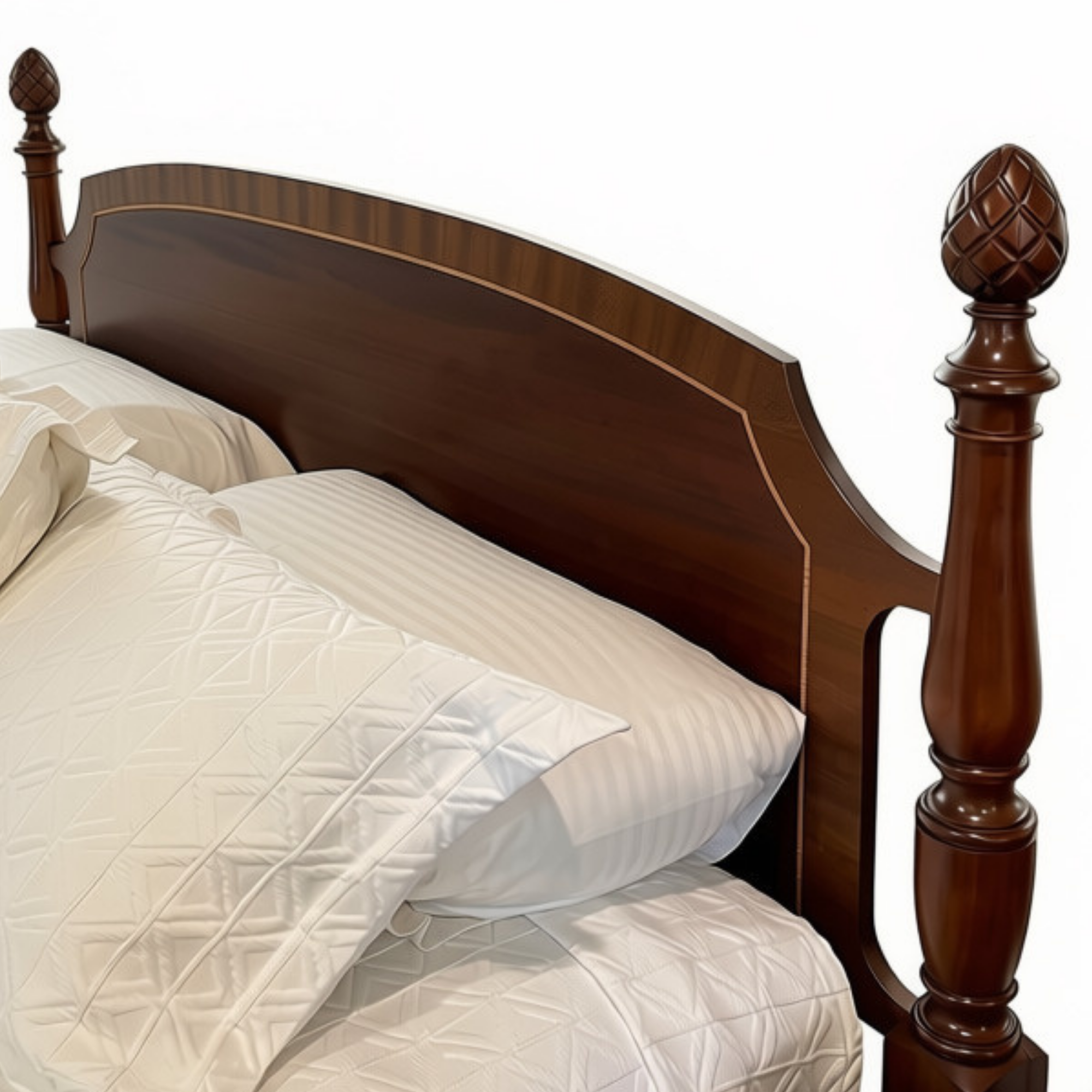 Carved Pineapple Bed 4" Posts