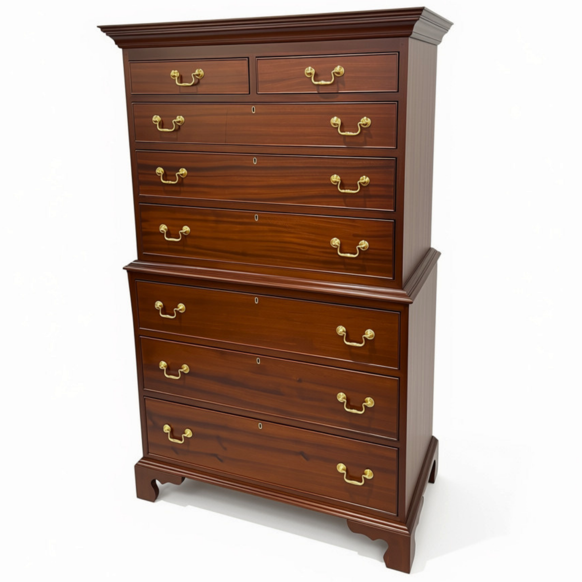 Chippendale Chest on Chest