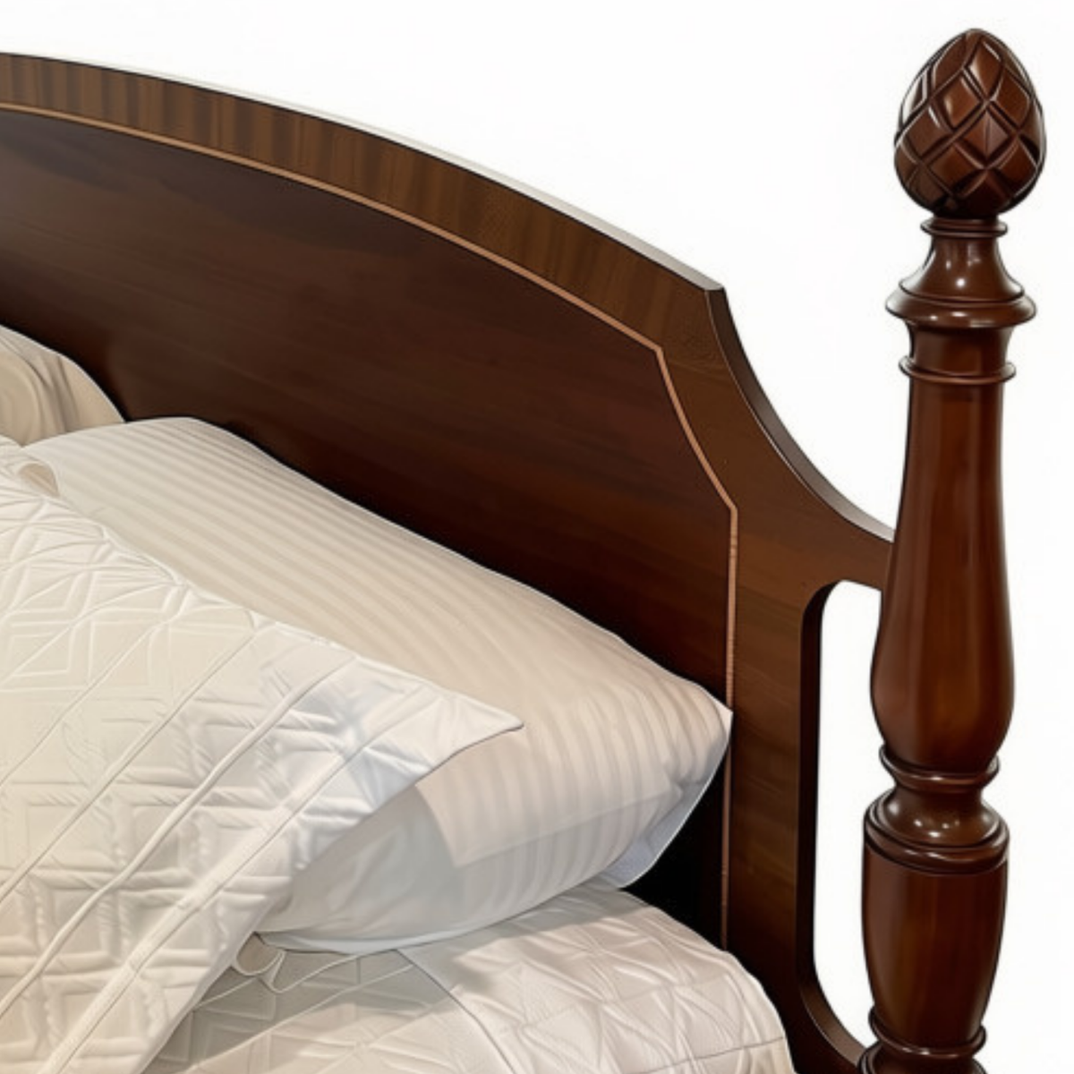 Carved Pineapple Bed 4" Posts